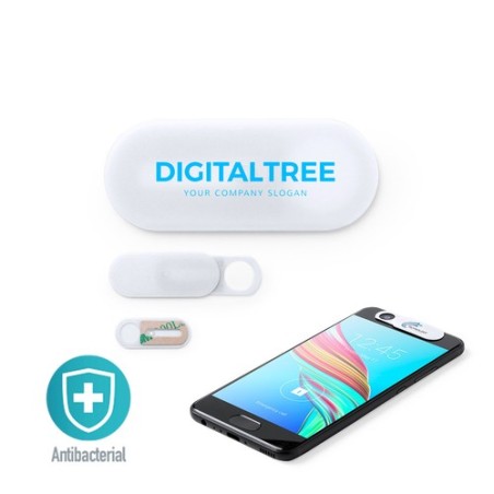 Bloqueur Webcam Antibactérien Pratique Hislot Couleurs : blanc personnalisable avec votre logo