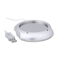 Chauffe-tasses USB personnalisé - Gardez votre boisson chaude pas cher Couleurs : blanc marquage couleur éclatante