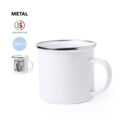 Tasse Personnalisée Sublimation Éco-responsable Neyms Matières : métal Couleurs : blanc 2