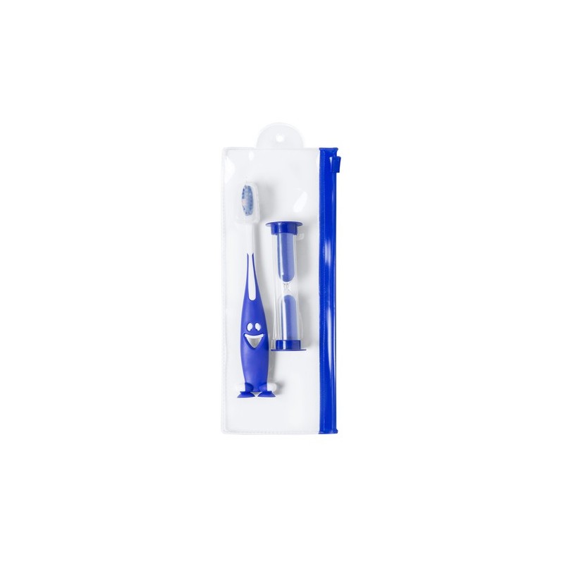Set Pratique Éco-responsable avec Brosse à Dents et Sablier - Fident Couleurs : bleu