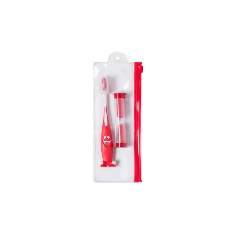 Set Pratique Éco-responsable avec Brosse à Dents et Sablier - Fident Couleurs : bleu impression haute définition