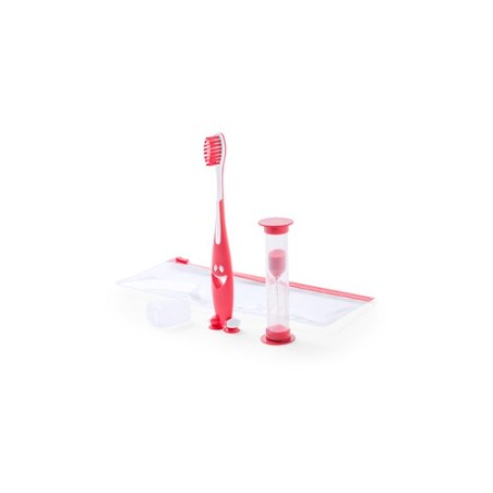 Set Pratique Éco-responsable avec Brosse à Dents et Sablier - Fident Couleurs : bleu cadeau collaborateur premium
