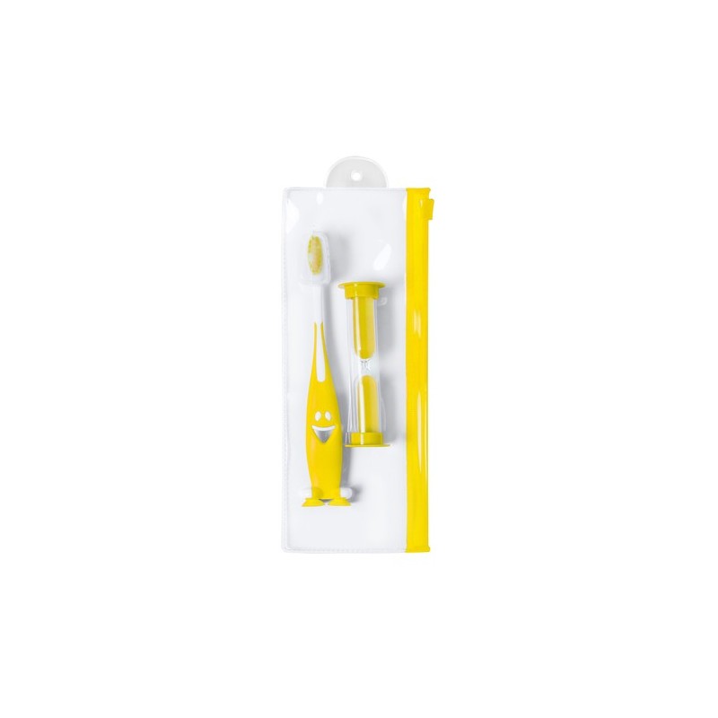 Set Pratique Éco-responsable avec Brosse à Dents et Sablier - Fident Couleurs : bleu objet promo petit budget