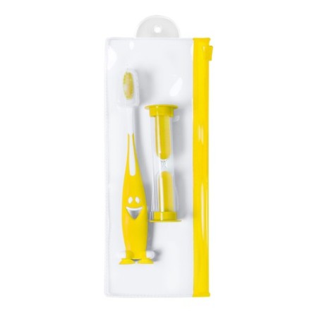 Set Pratique Éco-responsable avec Brosse à Dents et Sablier - Fident Couleurs : bleu objet promo petit budget