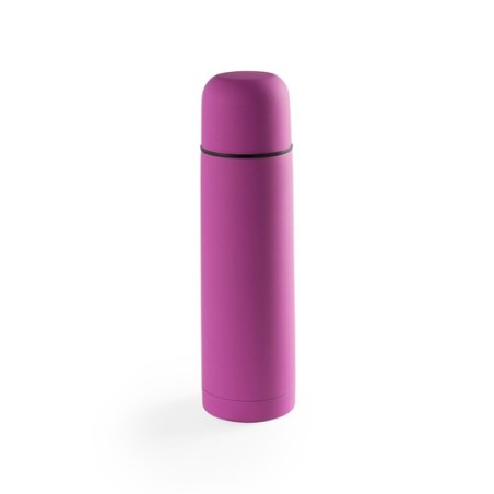 Bouteille Isotherme Économique Personnalisée 500 ml Hosban Matières : caoutchouc Couleurs : fuchsia marquage laser ultra précis