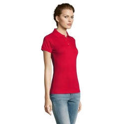 Polo polycoton personnalisé pour femme - PRIME Matières : PET Taille textile : L Couleurs : rouge cadeau client original