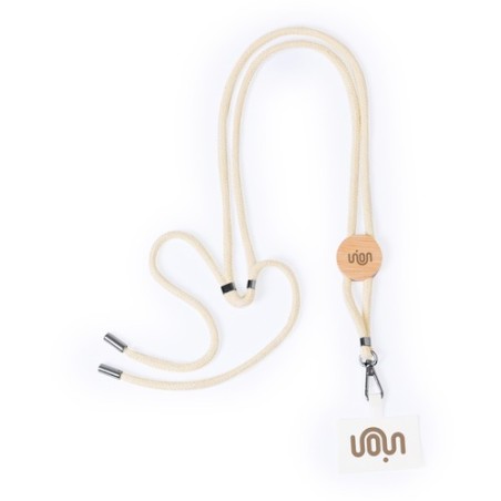 Lanyard Éco-responsable Personnalisé pas cher - Support Reuter Matières : bambou marquage laser ultra précis