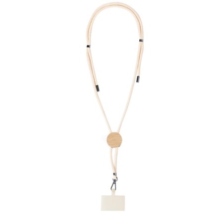 Lanyard Éco-responsable Personnalisé pas cher - Support Reuter Matières : bambou accessoire événementiel unique