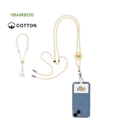 Lanyard Éco-responsable Personnalisé pas cher - Support Reuter Matières : bambou cadeau entreprise pas cher