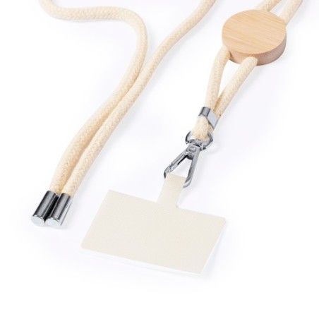 Lanyard Éco-responsable Personnalisé pas cher - Support Reuter Matières : bambou objet promotionnel éco-responsable