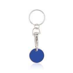 Porte-Clés Monnaie Personnalisé Idéal pour Offrir - Euromarket Matières : métal Couleurs : bleu objet promotionnel éco-responsab