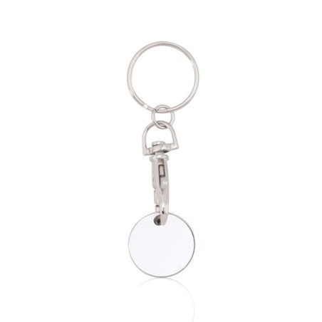 Porte-Clés Monnaie Personnalisé Idéal pour Offrir - Euromarket Matières : métal Couleurs : bleu cadeau entreprise pas cher