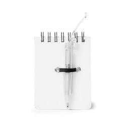 Carnet Mini Publicitaire Personnalisé Duxo Matières : polypropylène (PP) Couleurs : blanc