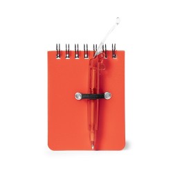 Carnet Mini Publicitaire Personnalisé Duxo Matières : polypropylène (PP) Couleurs : rouge impression haute définition