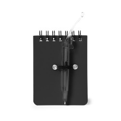 Carnet Mini Publicitaire Personnalisé Duxo Matières : polypropylène (PP) Couleurs : noir cadeau entreprise pas cher