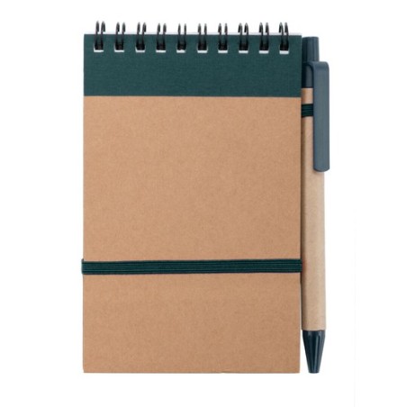 Bloc Notes Éco-responsable Personnalisé - Ecocard Matières : carton recyclé Couleurs : vert