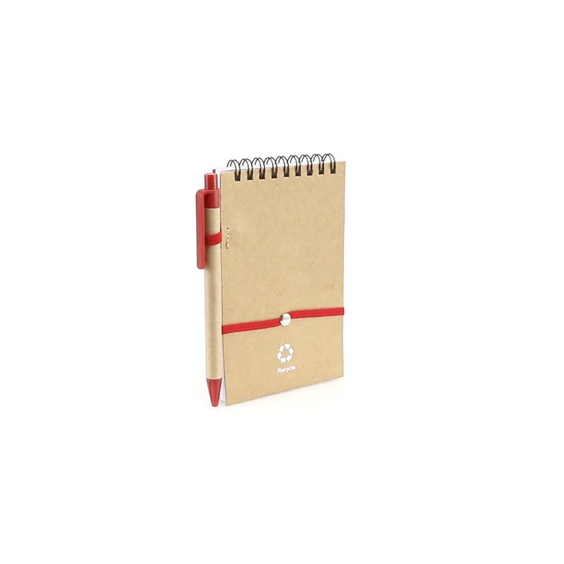 Bloc Notes Éco-responsable Personnalisé - Ecocard Matières : carton recyclé Couleurs : vert cadeau client original