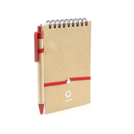 Bloc Notes Éco-responsable Personnalisé - Ecocard Matières : carton recyclé Couleurs : vert cadeau client original