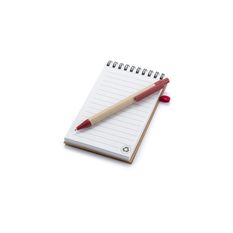 Bloc Notes Éco-responsable Personnalisé - Ecocard Matières : carton recyclé Couleurs : vert personnalisable avec votre logo