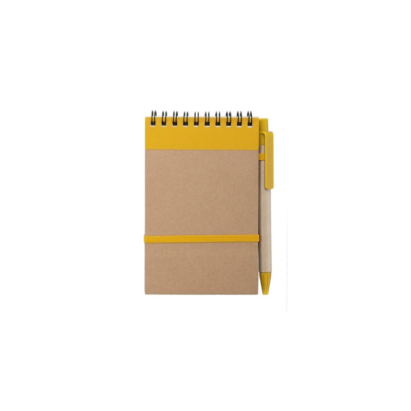 Bloc Notes Éco-responsable Personnalisé - Ecocard Matières : carton recyclé Couleurs : vert objet promo petit budget