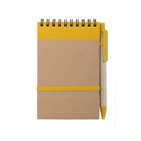 Bloc Notes Éco-responsable Personnalisé - Ecocard Matières : carton recyclé Couleurs : noir cadeau client original