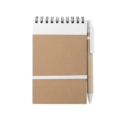 Bloc Notes Éco-responsable Personnalisé - Ecocard Matières : carton recyclé Couleurs : jaune personnalisation rapide en France