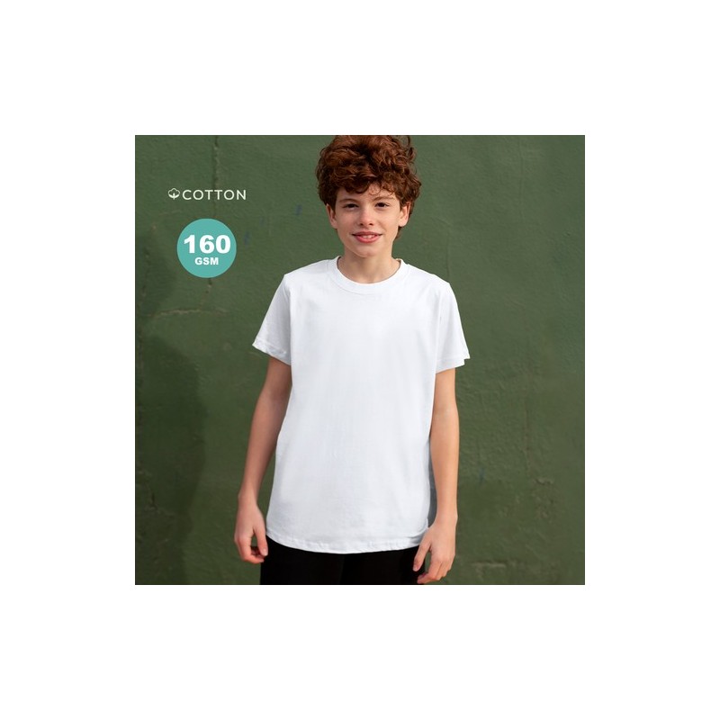 T-Shirt Blanc 100% Coton Personnalisé pour Enfant Seiyo Matières : coton Taille textile : 10/12 ans Couleurs : blanc goodies pub