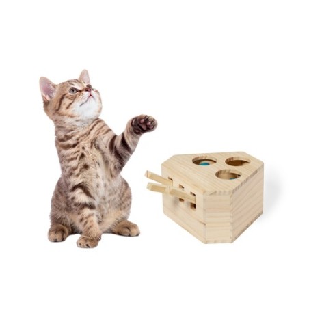 Jeu Éco-responsable et Amusant pour Animaux de Compagnie - Kesel Matières : bois personnalisation rapide en France