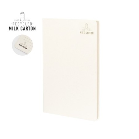 Cahier Éco-responsable Personnalisé en Carton Recyclé Agnila pas cher Matières : carton de lait recyclé