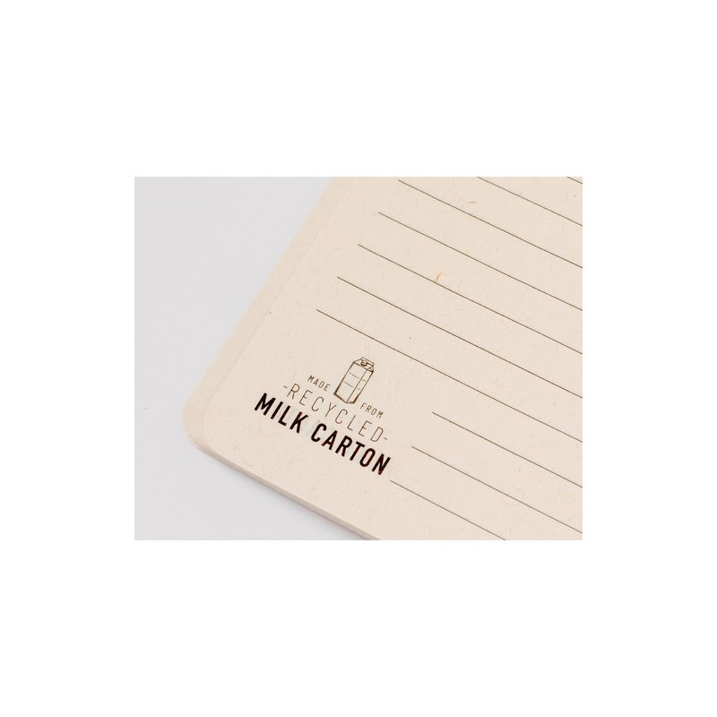 Cahier Éco-responsable Personnalisé en Carton Recyclé Agnila pas cher Matières : carton de lait recyclé goodies publicitaire évé