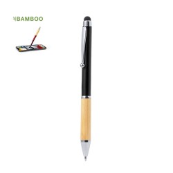 Stylet Bille Multifonction Élégant Personnalisé Zadron Matières : bambou Couleurs : bleu 2