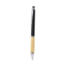 Stylet Bille Multifonction Élégant Personnalisé Zadron Matières : bambou Couleurs : blanc goodies publicitaire durable