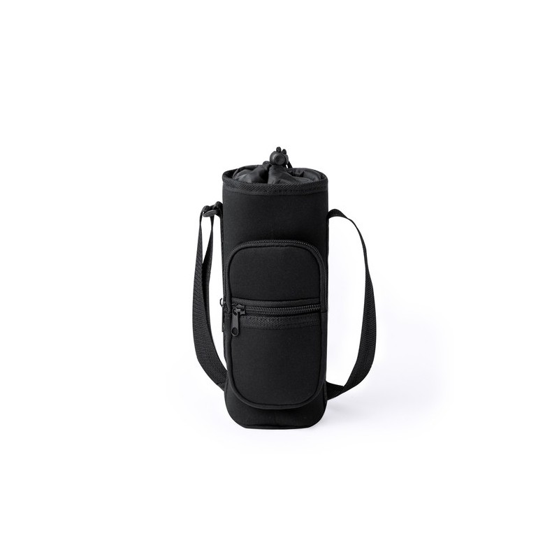 Porte-Bouteilles Publicitaire Personnalisable Éco-responsable - Rafle Matières : softshell Couleurs : noir