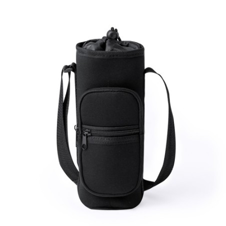 Porte-Bouteilles Publicitaire Personnalisable Éco-responsable - Rafle Matières : softshell Couleurs : noir
