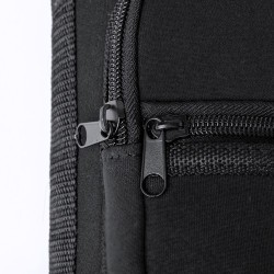 Porte-Bouteilles Publicitaire Personnalisable Éco-responsable - Rafle Matières : softshell Couleurs : noir impression haute défi