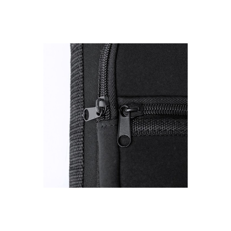Porte-Bouteilles Publicitaire Personnalisable Éco-responsable - Rafle Matières : softshell Couleurs : noir impression haute défi