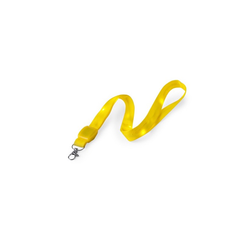 Lanyard Personnalisé LED - Wilou Matières : polyester Couleurs : jaune cadeau entreprise pas cher