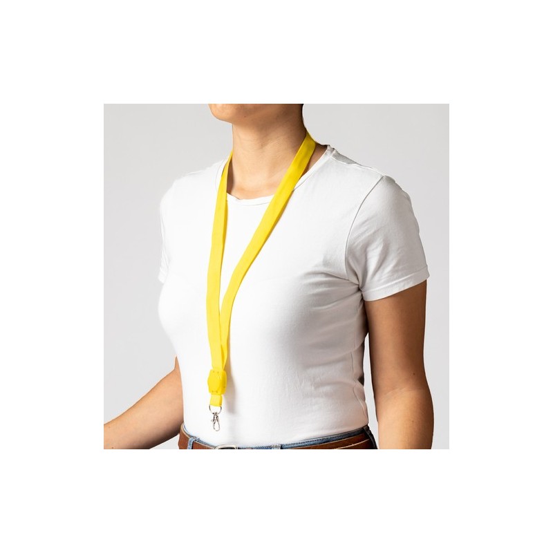 Lanyard Personnalisé LED - Wilou Matières : polyester Couleurs : jaune livraison express 24h 48h