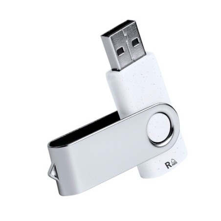Clé USB Éco-responsable Personnalisable 16 Go Kursap Matières : ABS recyclé Couleurs : blanc
