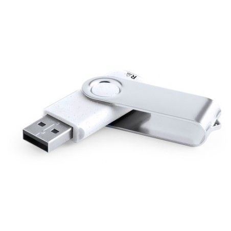 Clé USB Éco-responsable Personnalisable 16 Go Kursap Matières : ABS recyclé Couleurs : blanc cadeau entreprise pas cher