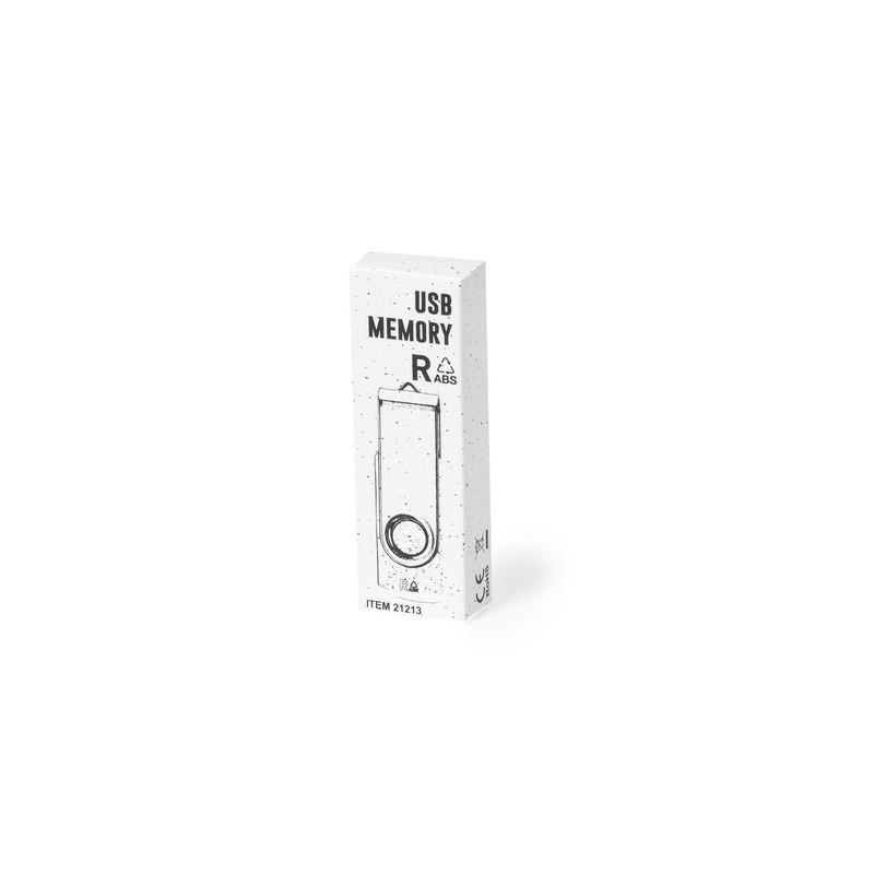 Clé USB Éco-responsable Personnalisable 16 Go Kursap Matières : ABS recyclé Couleurs : blanc impression haute définition