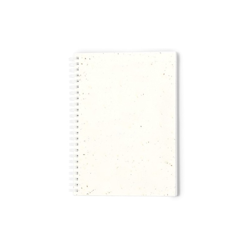 Cahier Éco-responsable Ensemencé Personnalisé Bitar pas cher Couleurs : blanc