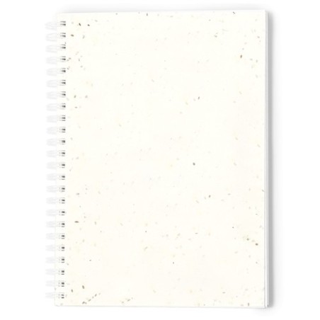 Cahier Éco-responsable Ensemencé Personnalisé Bitar pas cher Couleurs : blanc