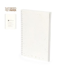 Cahier Éco-responsable Ensemencé Personnalisé Bitar pas cher Couleurs : blanc 2
