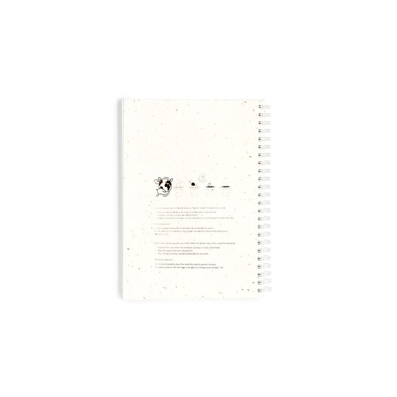 Cahier Éco-responsable Ensemencé Personnalisé Bitar pas cher Couleurs : blanc goodies publicitaire événementiel