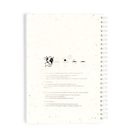 Cahier Éco-responsable Ensemencé Personnalisé Bitar pas cher Couleurs : blanc goodies publicitaire événementiel