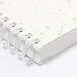 Cahier Éco-responsable Ensemencé Personnalisé Bitar pas cher Couleurs : blanc impression haute définition