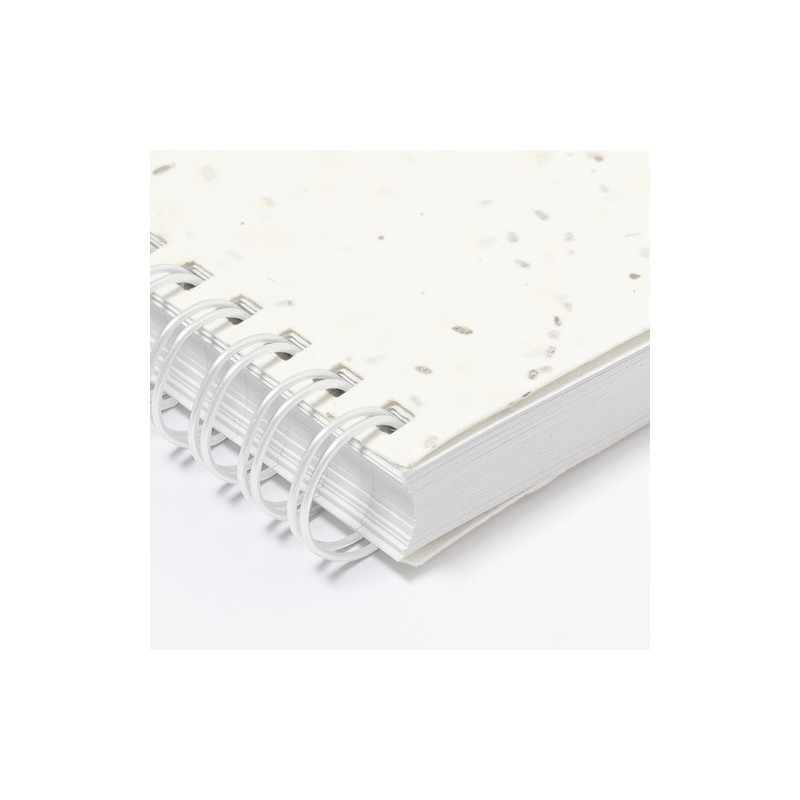 Cahier Éco-responsable Ensemencé Personnalisé Bitar pas cher Couleurs : blanc impression haute définition