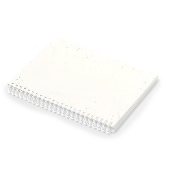 Cahier Éco-responsable Ensemencé Personnalisé Bitar pas cher Couleurs : blanc marquage laser ultra précis