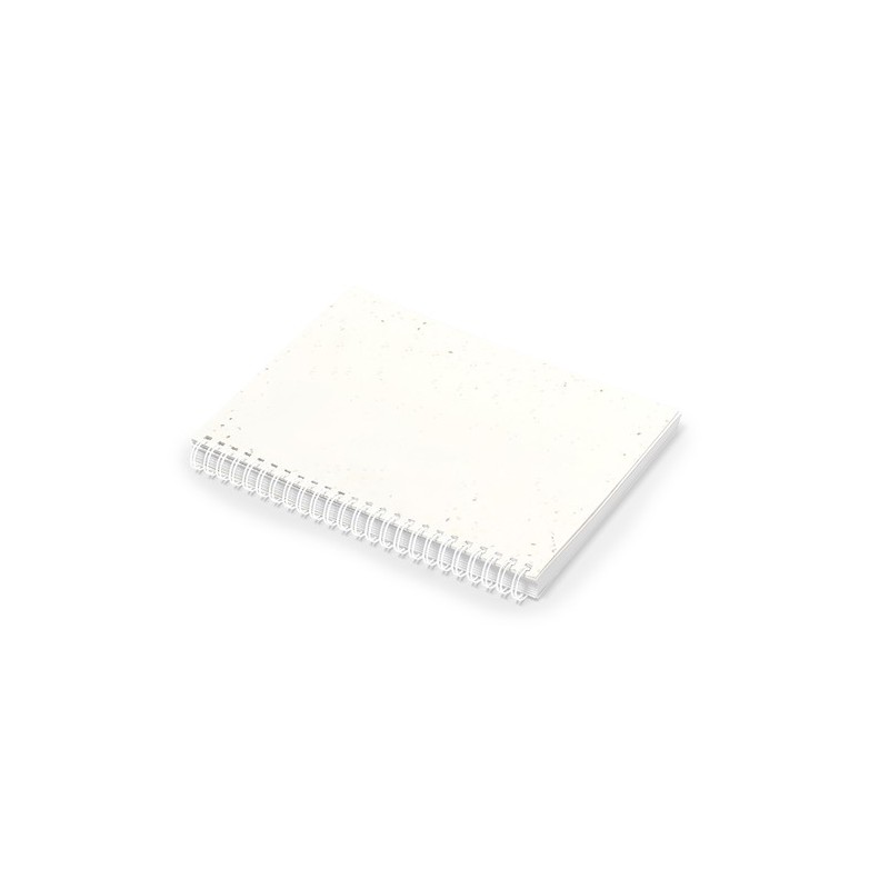 Cahier Éco-responsable Ensemencé Personnalisé Bitar pas cher Couleurs : blanc marquage laser ultra précis